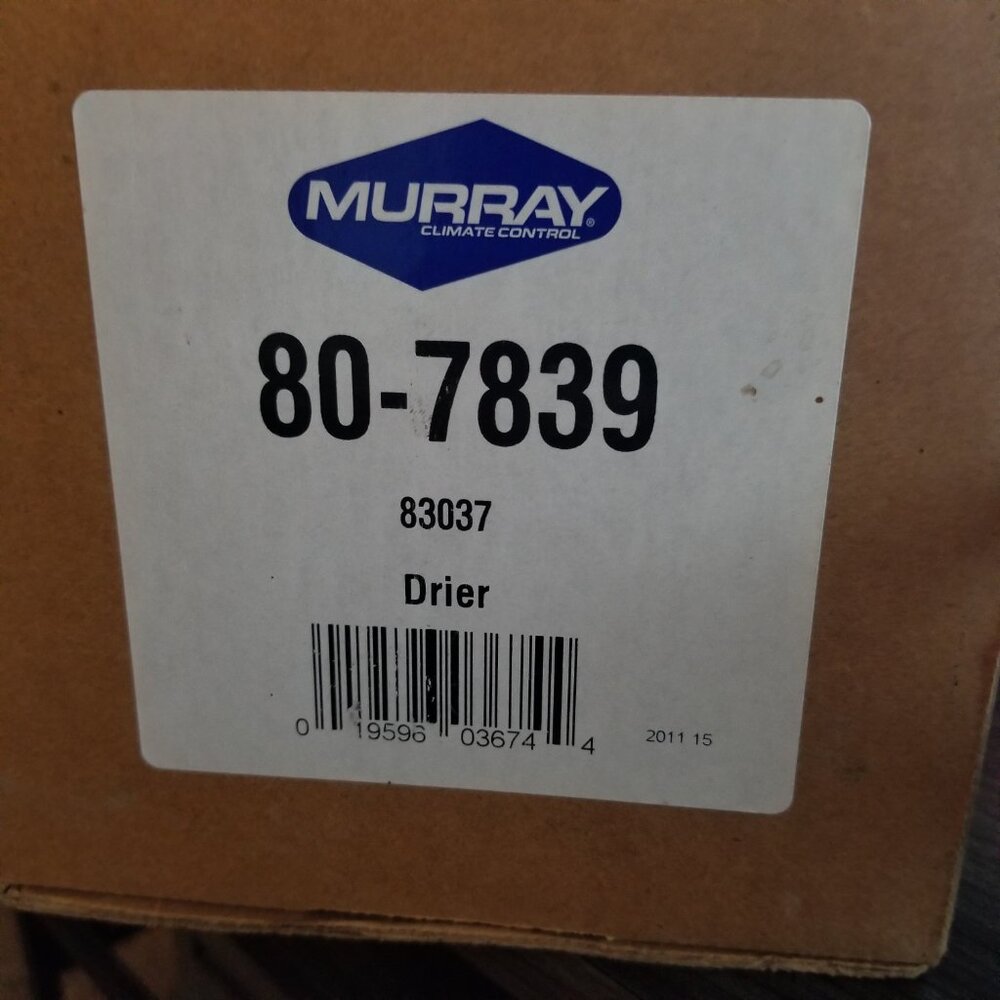 Murray 80-7839 AC Receiver Drier Filter R12 R134a Model 83037 New - Picture 2 of 7